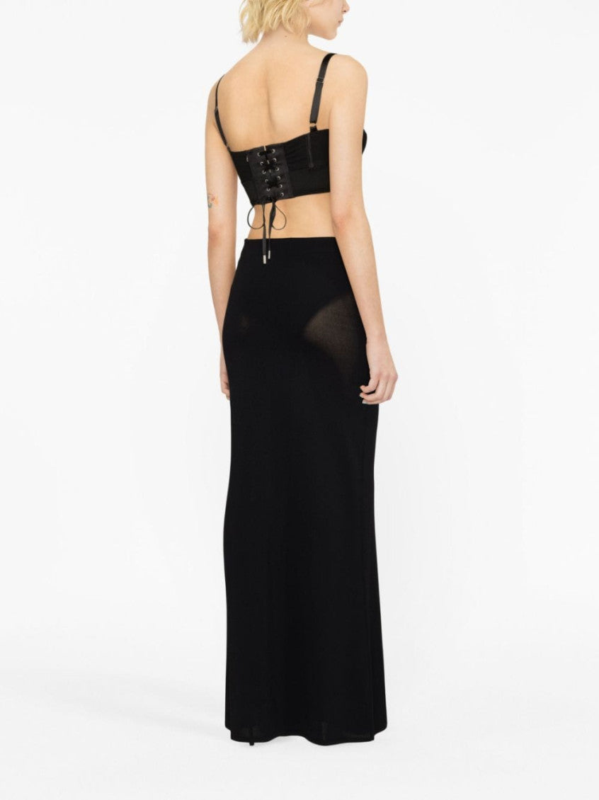 Black Conical corset cropped top 2