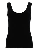 Black Solid Scoop Neck Top 1