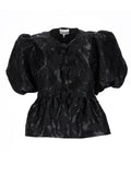 Black Textured Round Neck Top 1