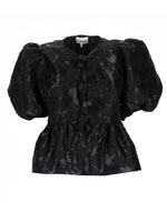 Black Textured Round Neck Top 1