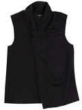 Black Solid Cowl Neck Top 1