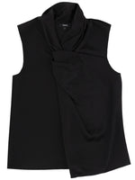 Black Solid Cowl Neck Top 1
