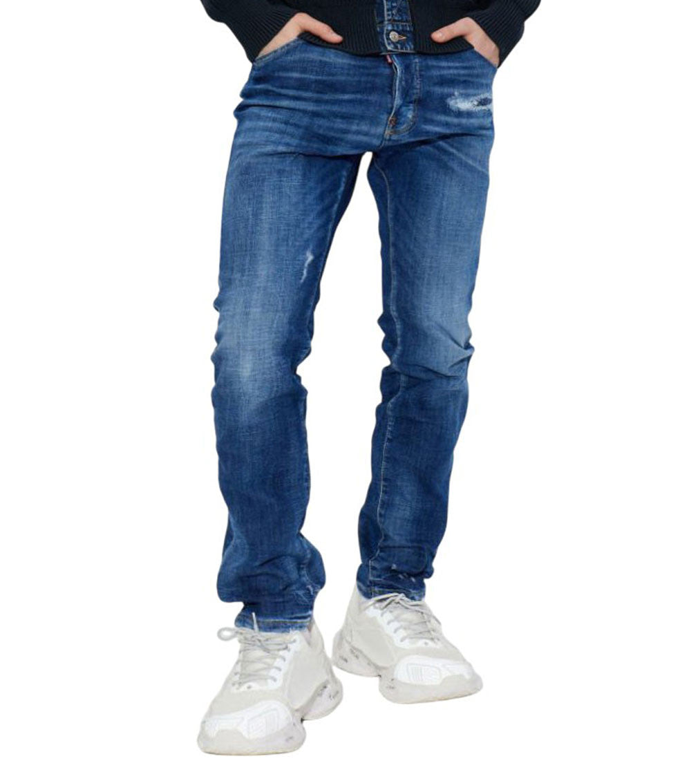 Blue Straight High Rise Jeans 2
