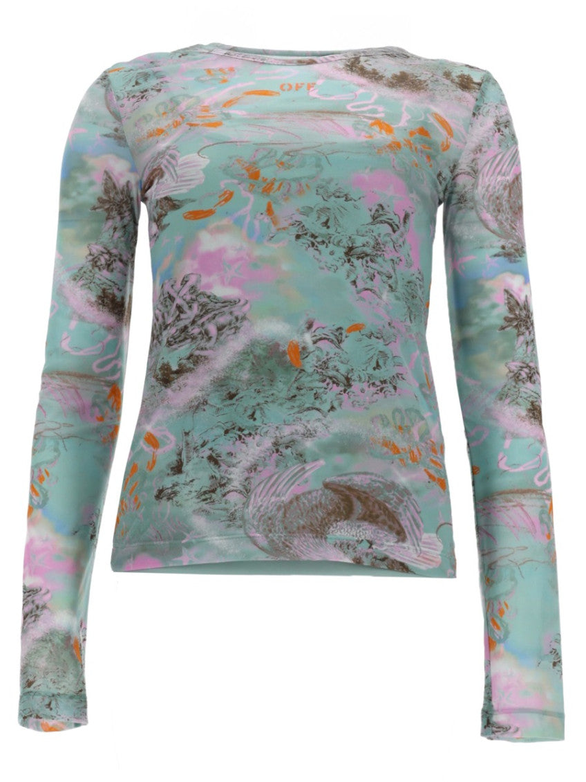 Multicolor Printed Round Neck Top 1