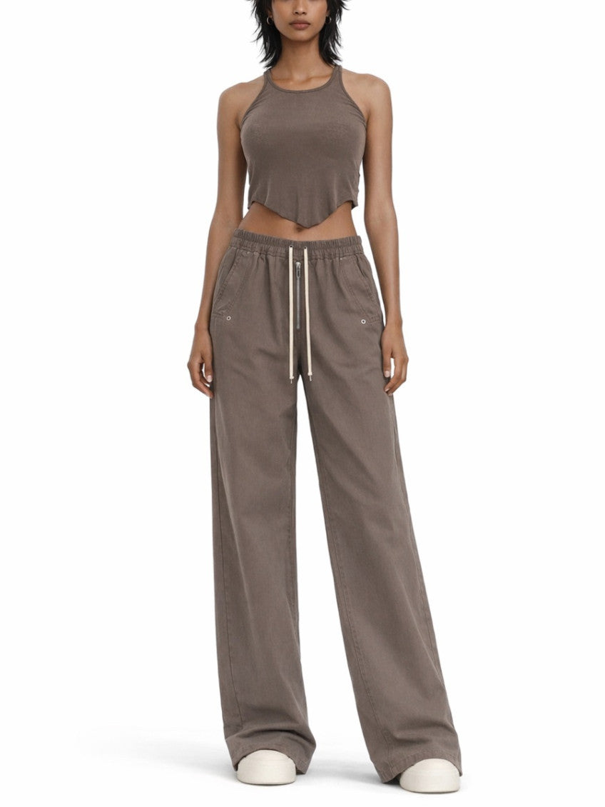 Brown Solid Scoop Neck Top 3