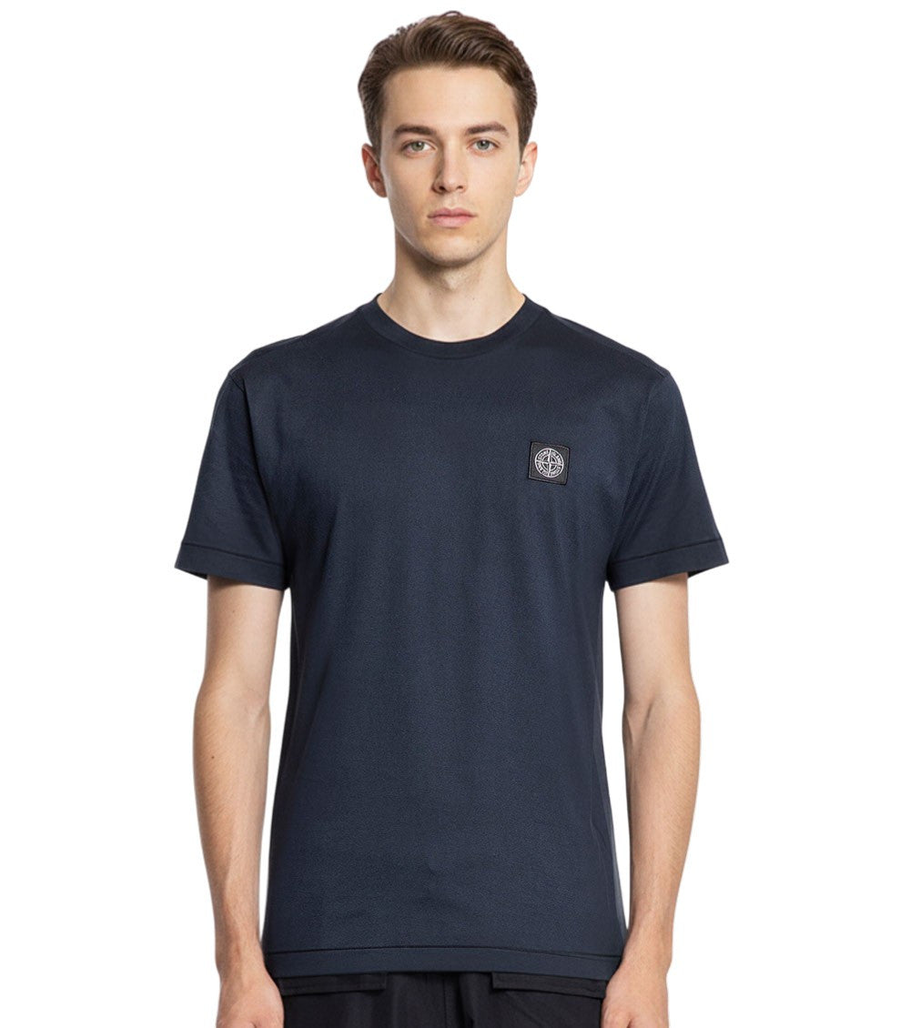 Dark Blue Logo Crew Neck T-Shirt 1