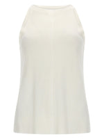 White Solid Halter Neck Top 1