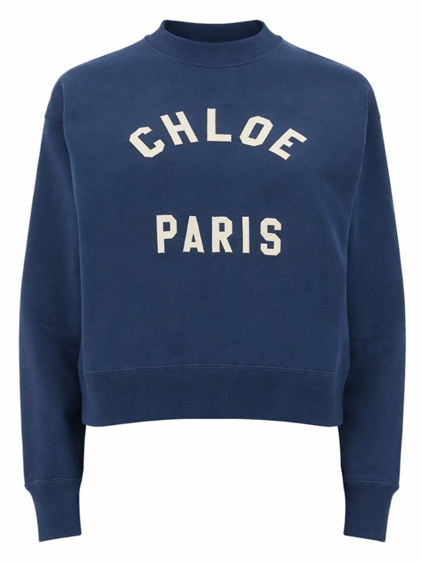Blue Logo Crew Neck Sweatshirt 1