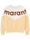 Beige Logo Crew Neck Sweatshirt 1
