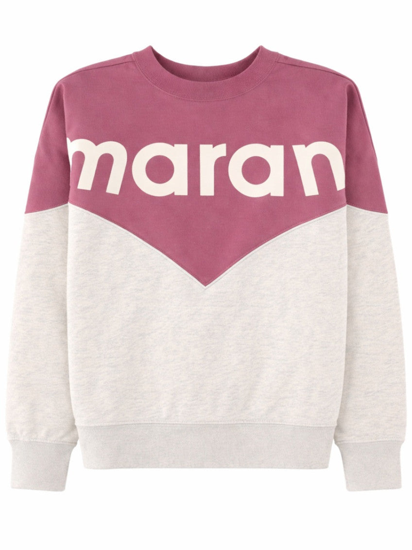 Pink Color Block Crew Neck Sweatshirt 1