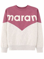 Pink Color Block Crew Neck Sweatshirt 1