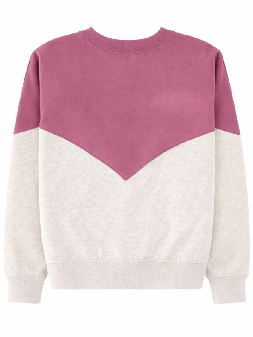 Pink Color Block Crew Neck Sweatshirt 2