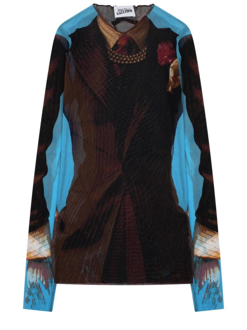 Multicolor Printed Round Neck Top 1