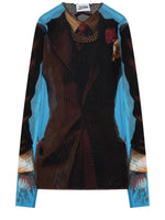 Multicolor Printed Round Neck Top 1