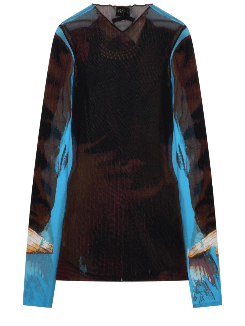 Multicolor Printed Round Neck Top 2