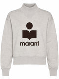 Beige Logo Mock Collar Sweatshirt 1