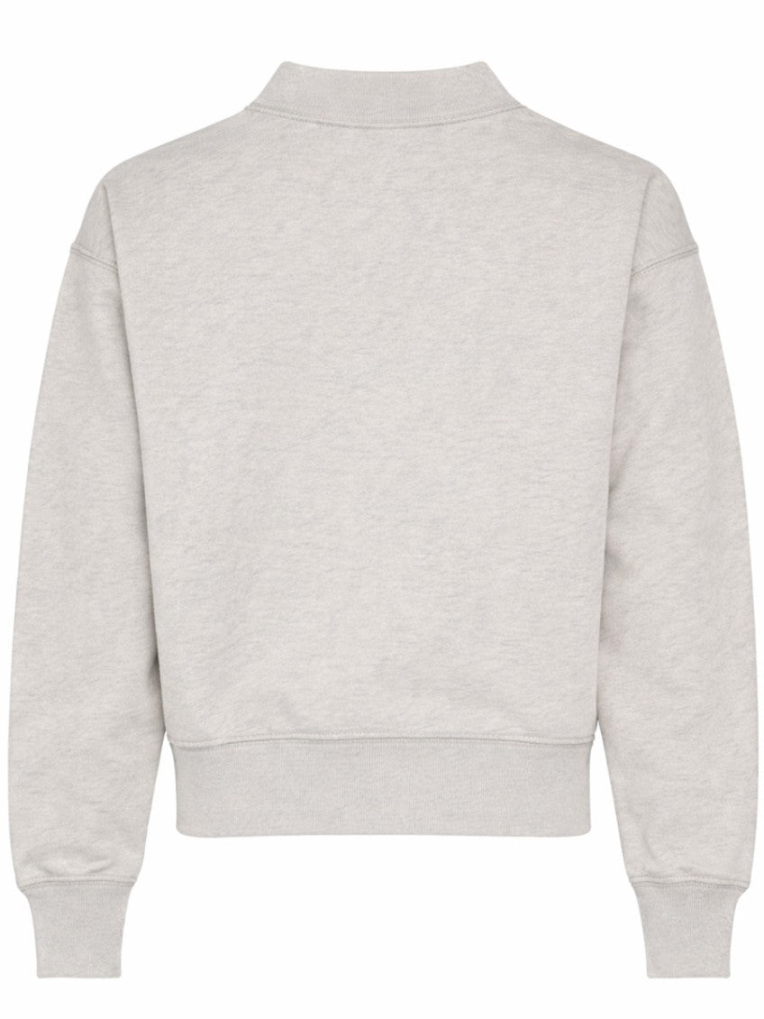 Beige Logo Mock Collar Sweatshirt 2