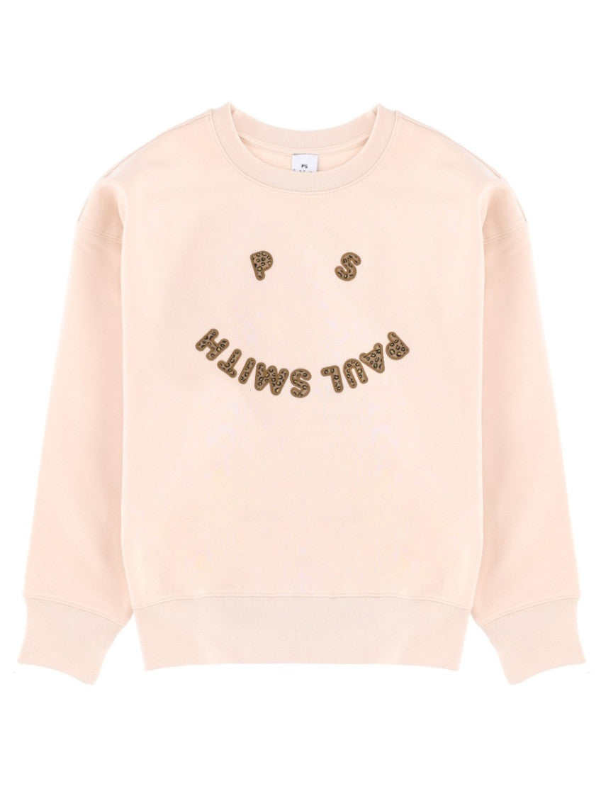 White Logo Crew Neck Sweatshirt 1