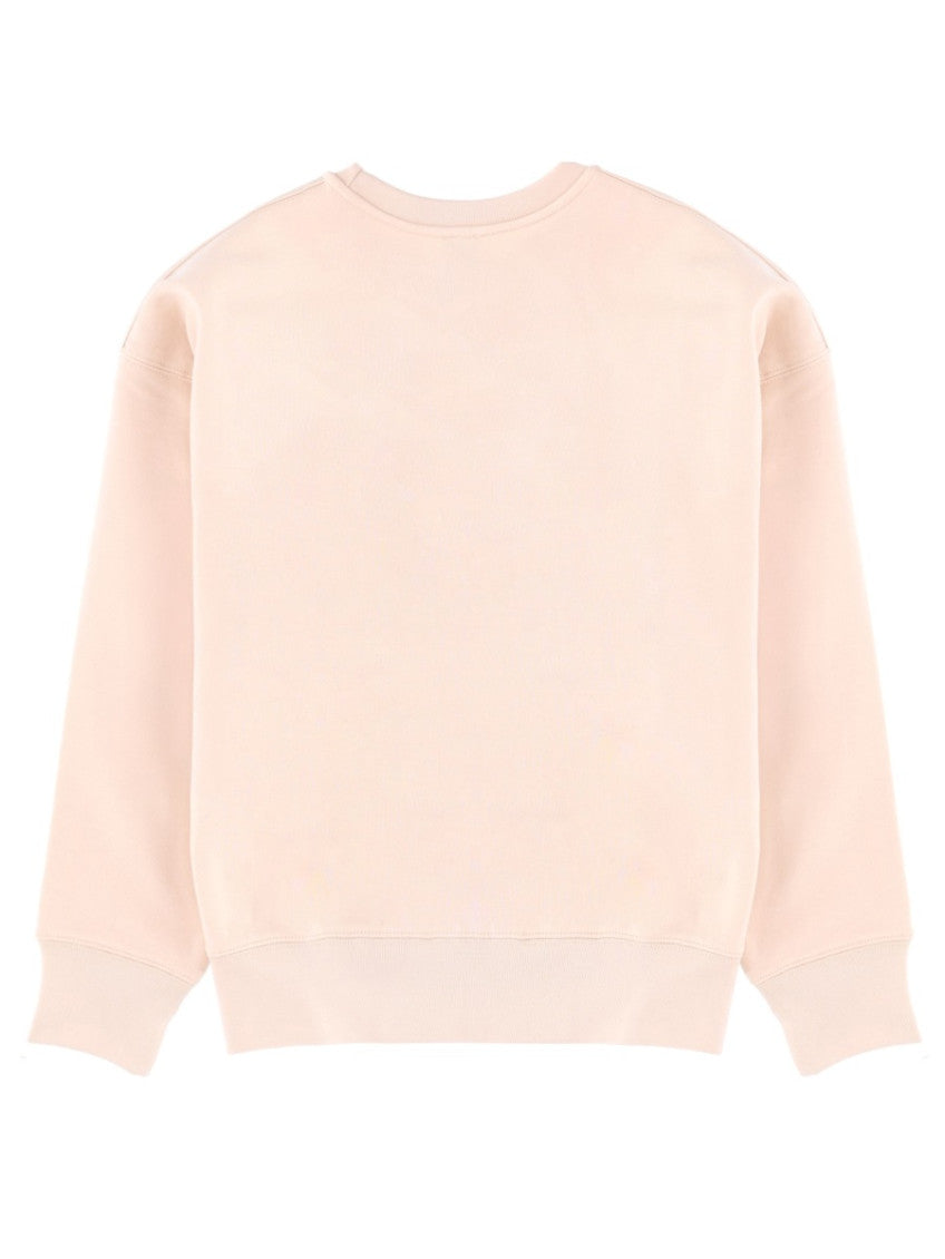 White Logo Crew Neck Sweatshirt 2
