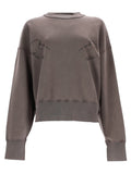 Grey Embroidered Round Neck Sweatshirt 1