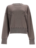 Grey Embroidered Round Neck Sweatshirt 1