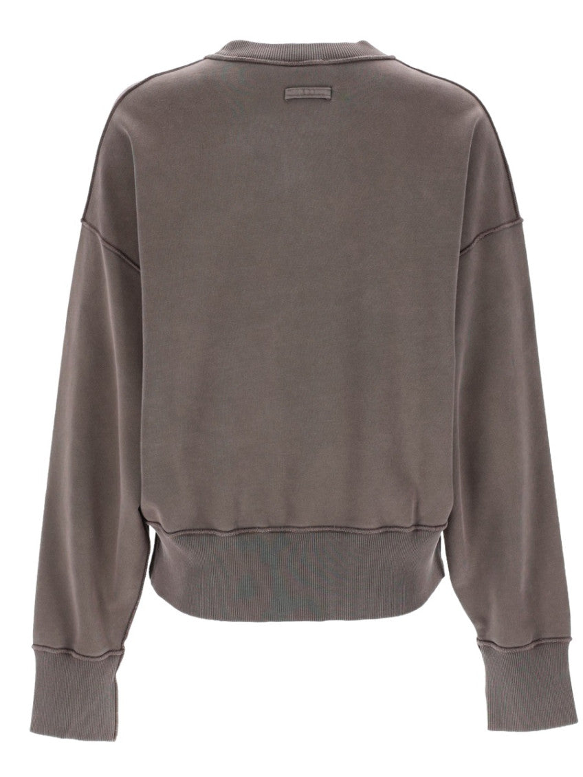 Grey Embroidered Round Neck Sweatshirt 3