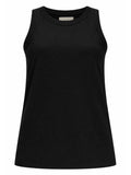 Black Solid Crew Neck Top 1