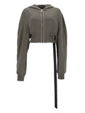 Grey Solid Hood Sweatshirt 1
