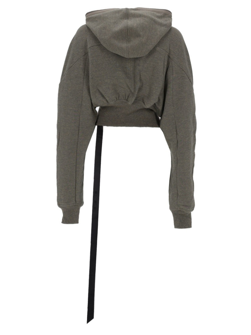 Grey Solid Hood Sweatshirt 2