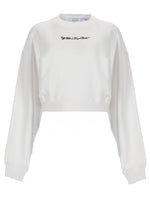 White Logo Crew Neck Sweatshirt 1