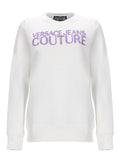 White Logo Crew Neck Sweatshirt 1