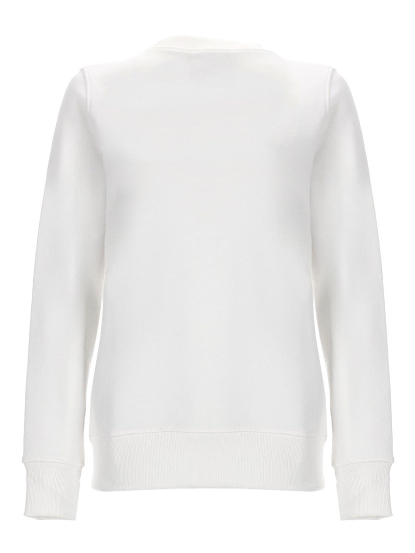 White Logo Crew Neck Sweatshirt 2