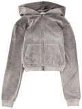Grey Embellished Hood Sweatshirt 1