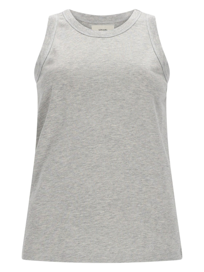 Grey Solid Round Neck Top 1