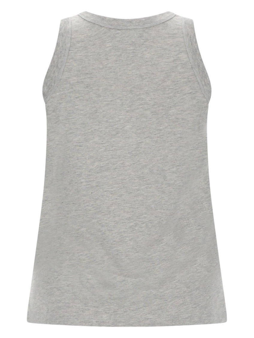 Grey Solid Round Neck Top 2