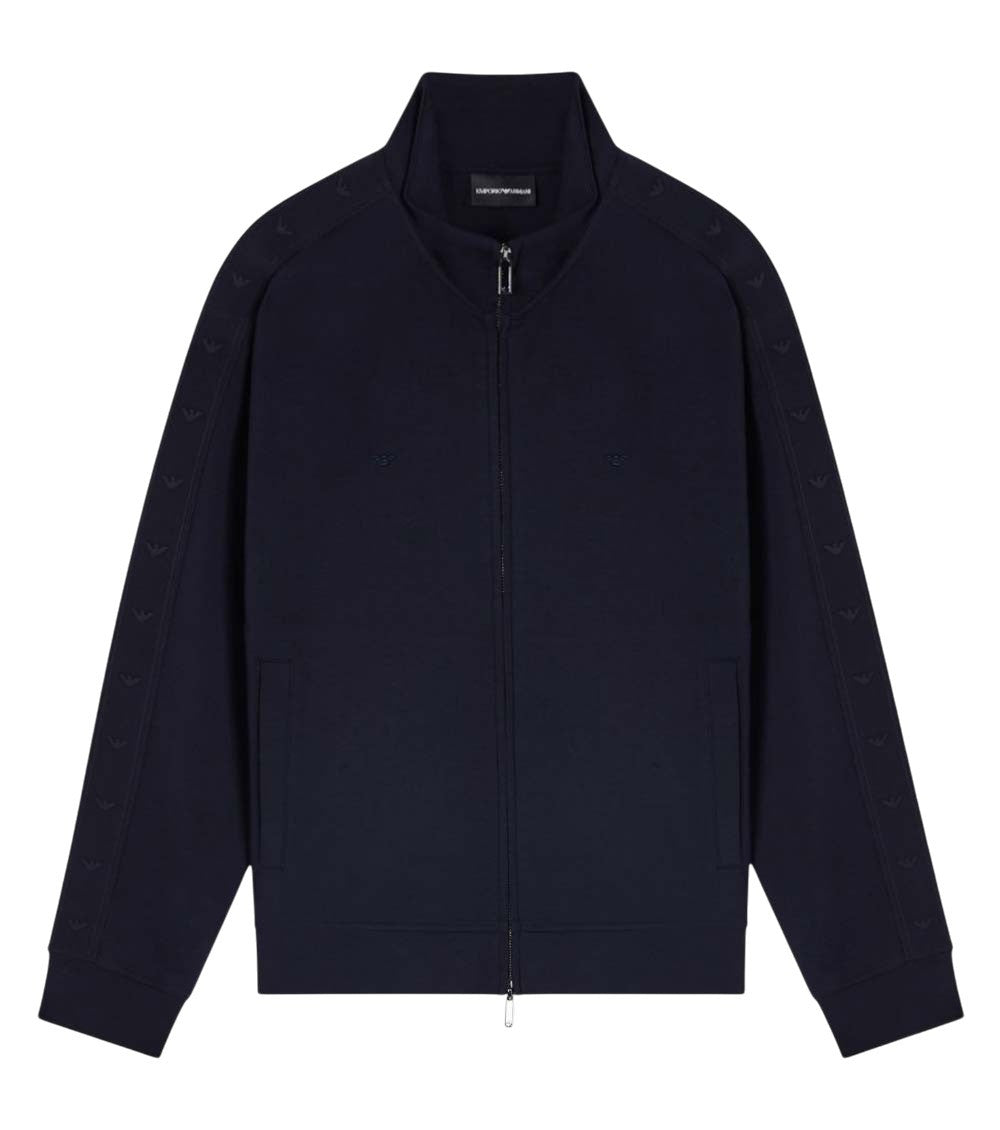 Blue Logo Mock Collar Sweatshirt 1