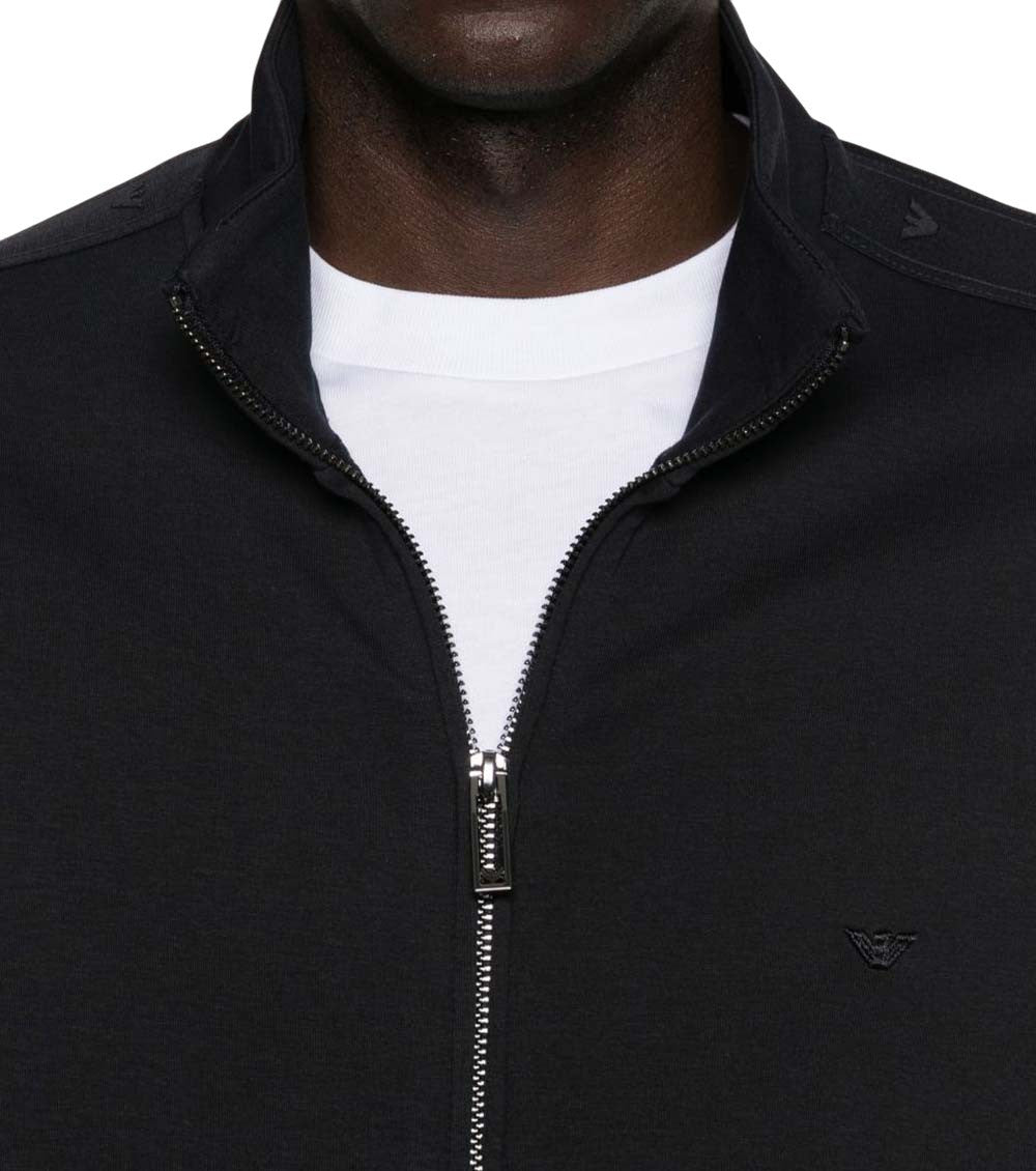 Blue Logo Mock Collar Sweatshirt 4