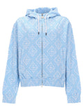 Blue Jacquard Hood Sweatshirt 1