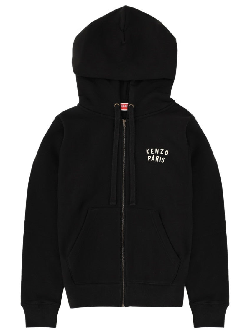 Black Logo Hood Sweatshirt 1