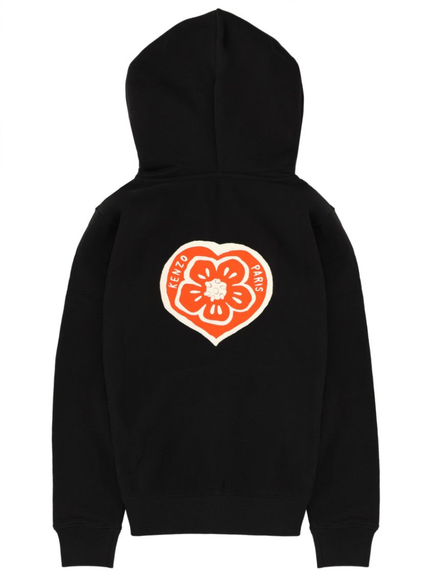 Black Logo Hood Sweatshirt 2