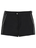 Black Solid Swim Shorts 1