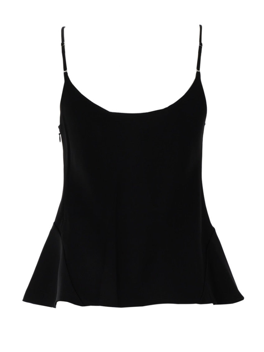 Black Solid Scoop Neck Top 2