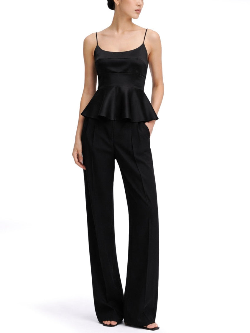 Black Solid Scoop Neck Top 3