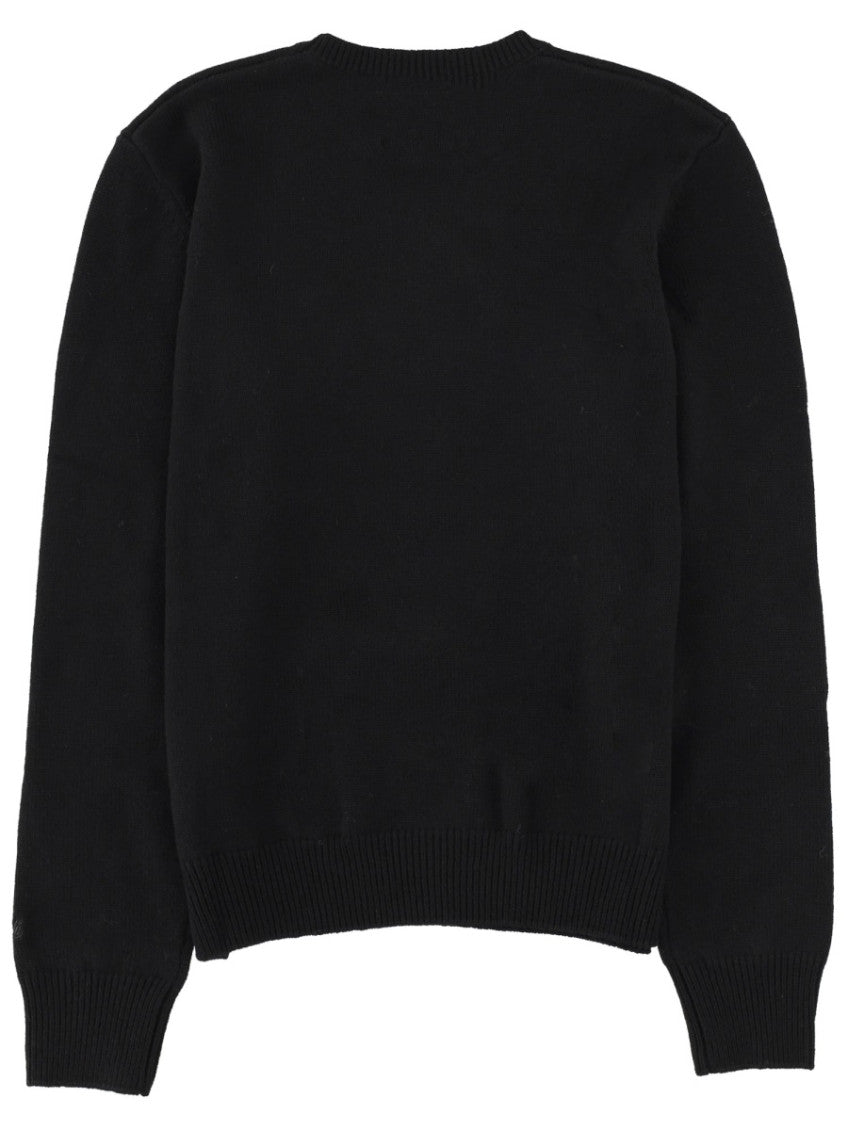 Black Embroidered Crew Neck Sweatshirt 2