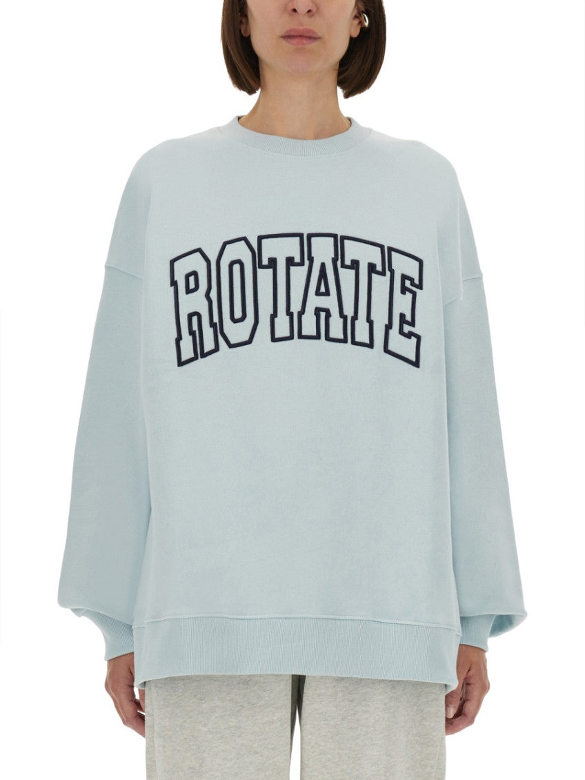 Light Blue Logo Crew Neck Sweatshirt 1