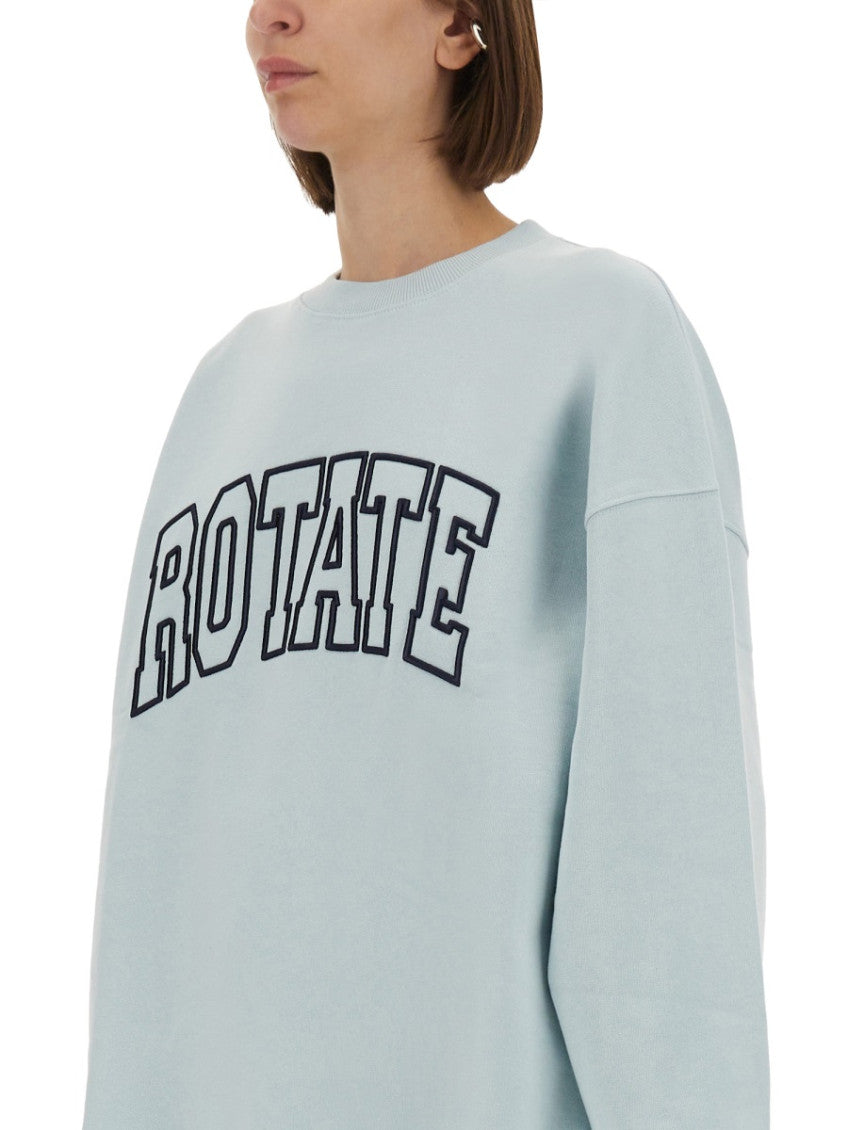 Light Blue Logo Crew Neck Sweatshirt 4