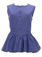 Blue Stripes Round Neck Top 1