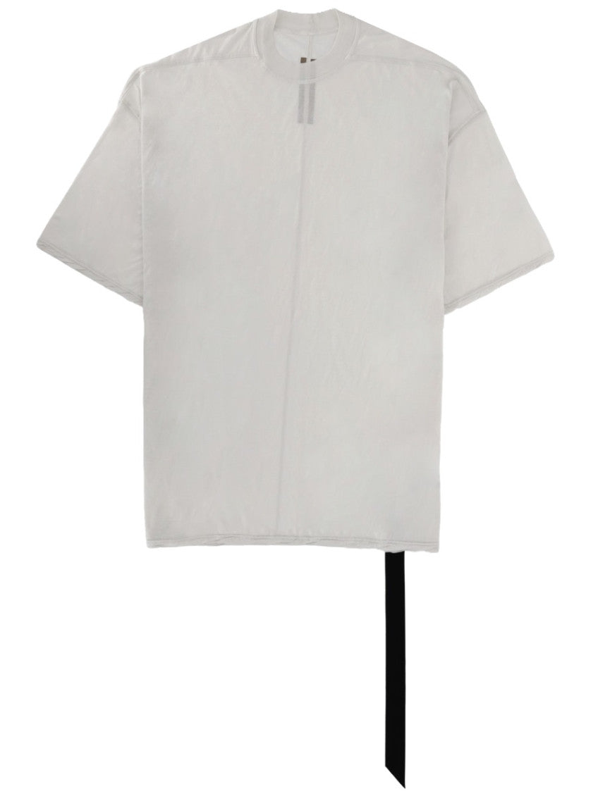 White Solid Crew Neck T-Shirt 1