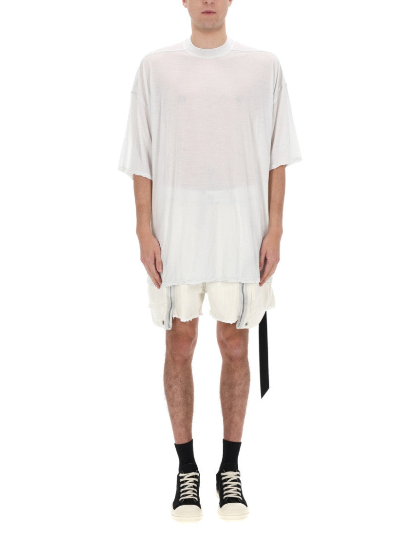 White Solid Crew Neck T-Shirt 4