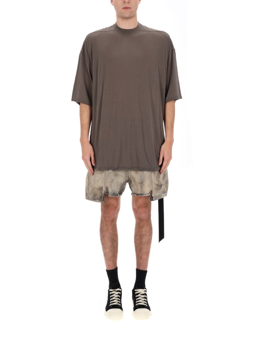 Brown Solid Crew Neck T-Shirt 4